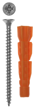 Дюбели универсальные без бортика с саморезами пакет серия МАСТЕР купить в Когалыме