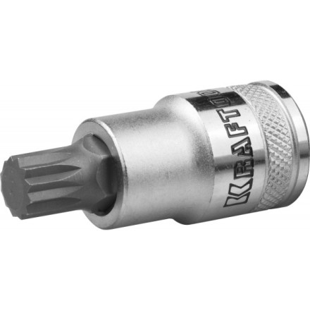 Торцовая бита-головка KRAFTOOL &quot;INDUSTRIE QUALITAT&quot;, материал S2, SPLINE, сатинированная, 1/2&quot;, M14 27911-14_z01 купить в Когалыме