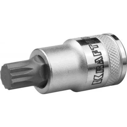 Торцовая бита-головка KRAFTOOL "INDUSTRIE QUALITAT", материал S2, SPLINE, сатинированная, 1/2", M14 27911-14_z01 купить в Когалыме