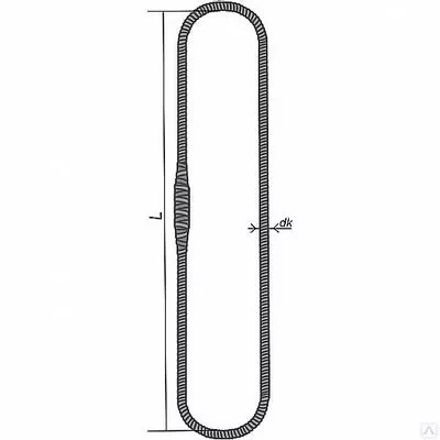 Строп канатный кольцевой СКК 25 т L=2.5 м  опрессовка купить в Когалыме