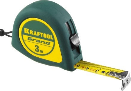 Рулетка KRAFTOOL GRAND, обрезиненный пластиковый корпус, 3м/16мм 34022-03-16 купить в Когалыме