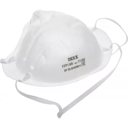 Полумаска фильтрующая DEXX противоаэрозольная, многослойная, коническая, FFP1 11103 купить в Когалыме