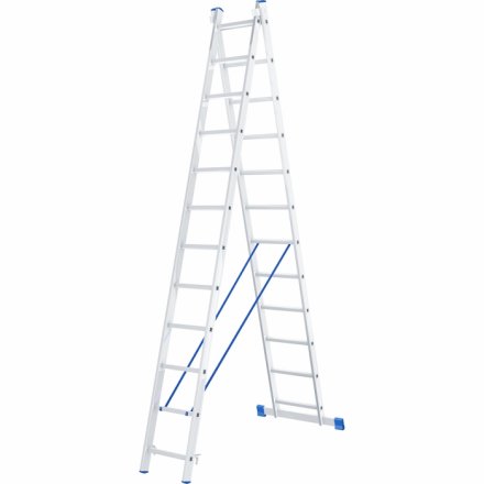 Лестница алюминиевая 2х12 ступеней двухсекционная СИБРТЕХ 97912 купить в Когалыме