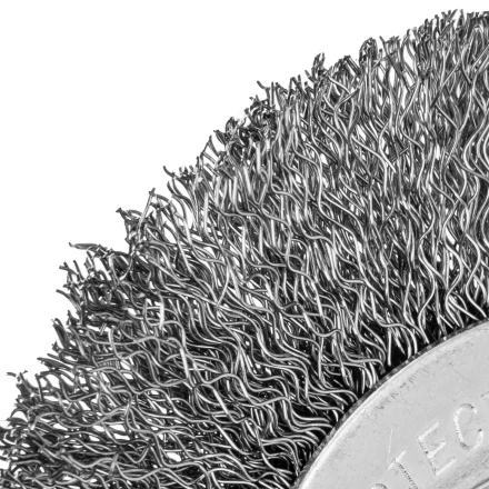 Щетка для УШМ, 100 мм, посадка 22.2 мм, плоская, витая проволока 0.3 мм Сибртех 746487 купить в Когалыме