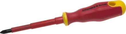 Отвертка STAYER "PROFI" "ELECTRO" диэлектрическая до 1000В, двухкомп рукоятка, PH № 2 х 100мм 25142-2-10 купить в Когалыме