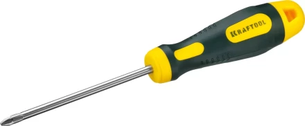 Отвертка KRAFTOOL, Cr-Mo-V сталь, двухкомпонентная противоскользящая рукоятка, PH, №2x100мм 250072-2-100 купить в Когалыме