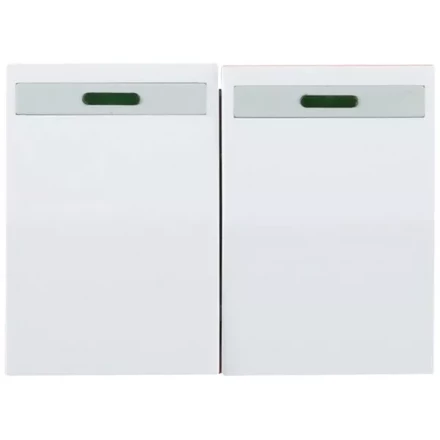 Выключатель СВЕТОЗАР "ЭФФЕКТ" двухклавишный, с эффектом свечения, без вставки и рамки, цвет белый, 10A/~250B SV-54435-W купить в Когалыме