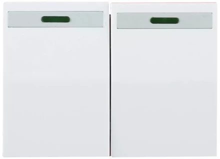 Выключатель СВЕТОЗАР "ЭФФЕКТ" двухклавишный, с эффектом свечения, без вставки и рамки, цвет белый, 10A/~250B SV-54435-W купить в Когалыме