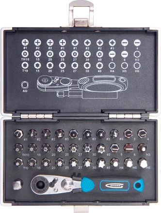 Набор бит,1/4", магнитный адаптер, сталь S2 пластиковый кейс, 33 предм GROSS 11365 купить в Когалыме