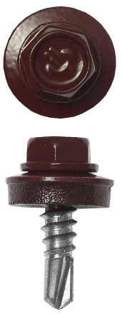 Саморезы ЗУБР "ПРОФЕССИОНАЛ" окраш., RAL 3005 темно-красн., для крепл. кров. матер. к металл. констр., 5.5x25мм, 1800шт 4-300310-55-025-3005 купить в Когалыме