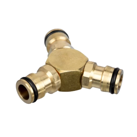 Тройник для разветвления или соединения, штуцерный, латунный Palisad 665688 купить в Когалыме