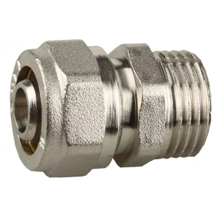 Соединитель ЗУБР с наружной резьбой, цанга-штуцер,1/2"х16х2,0 мм, никель 51401-16-1/2 купить в Когалыме