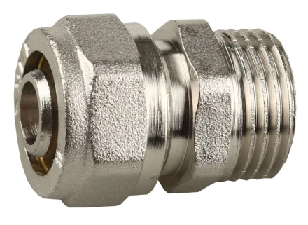 Соединитель ЗУБР с наружной резьбой, цанга-штуцер,1/2"х16х2,0 мм, никель 51401-16-1/2 купить в Когалыме