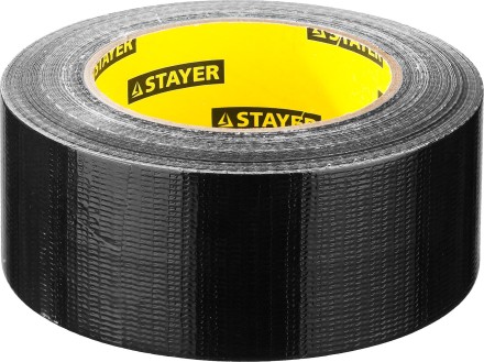 Армированная лента, STAYER Professional 12086-50-50, универсальная, влагостойкая, 48мм х 45м, черная 12086-50-50 купить в Когалыме
