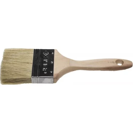 Кисть плоская ЗУБР "УНИВЕРСАЛ-ЭКСПЕРТ", светлая натуральная щетина, деревянная ручка, 3"/75мм 01005-075 купить в Когалыме