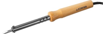 Паяльник с деревянной рукояткой и долговечным жалом, STAYER &quot;MASTER&quot; MAXTerm, 55310-60, 60 Вт, клин 55310-60 купить в Когалыме