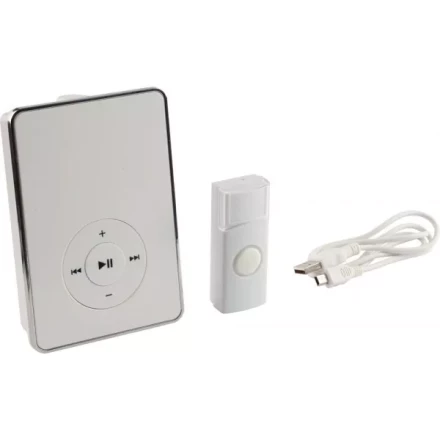 Звонок СВЕТОЗАР "ЛЮБИМАЯ МЕЛОДИЯ" электрический беспроводной 200м, 16 полиф. мелодий, запись мелодий, MP3 плеер, кнопка IP44, CR2032, 3AA 58075 купить в Когалыме