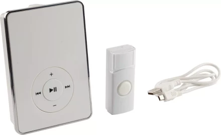 Звонок СВЕТОЗАР "ЛЮБИМАЯ МЕЛОДИЯ" электрический беспроводной 200м, 16 полиф. мелодий, запись мелодий, MP3 плеер, кнопка IP44, CR2032, 3AA 58075 купить в Когалыме