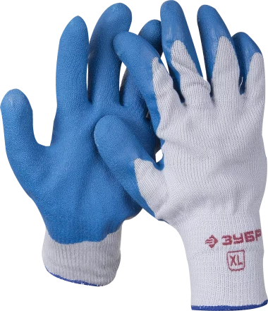 Перчатки трикотажные ЗУБР, с утолщённым рельефным латексным покрытием, Профессионал (11260-L) купить в Когалыме