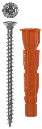 Дюбели универсальные с бортиком с саморезами пакет серия МАСТЕР купить в Когалыме