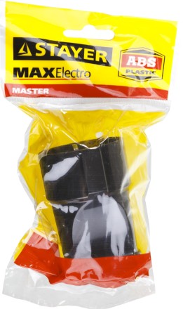 Розетка MAXElectro электрическая, 16А/220В, с заземлением, черная, STAYER 55180-B купить в Когалыме