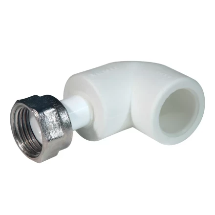 Уголок с н.гайкой PP-R 20мм х 1/2 бел. (60/180) 45594 купить в Когалыме