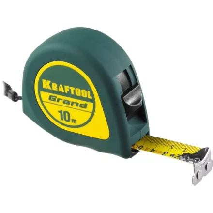 Рулетка KRAFTOOL GRAND, обрезиненный пластиковый корпус, 10м/25мм 34022-10-25 купить в Когалыме