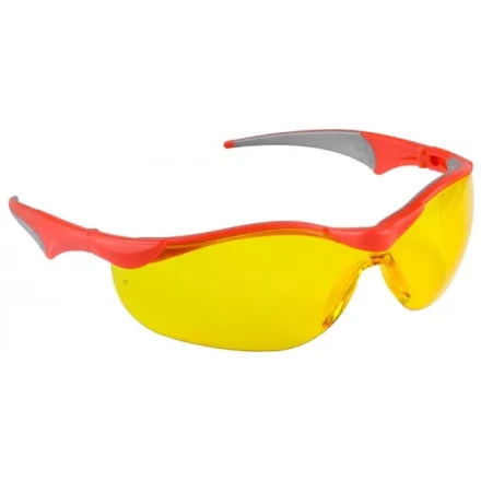 Очки ЗУБР "МАСТЕР" защитные, желтые, поликарбонатная монолинза с мягкими двухкомпонентными дужками 110321 купить в Когалыме