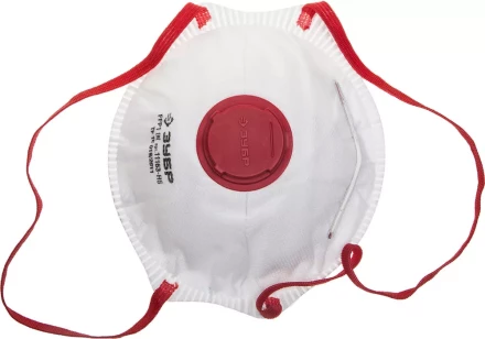 Полумаска фильтрующая ЗУБР "МАСТЕР" коническая, с клапаном, многослойная, класс защиты FFP1, 5шт 11163-H5 купить в Когалыме