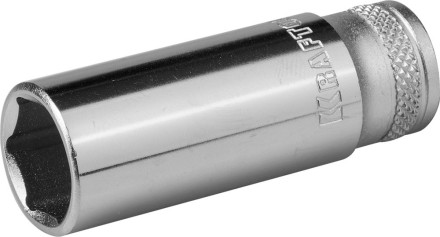 Торцовая головка KRAFTOOL &quot;INDUSTRIE QUALITAT&quot;, удлиненная, Cr-V, FLANK, хромосатинированная, 1/4&quot;, 13 мм 27817-13_z01 купить в Когалыме