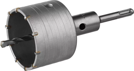 Коронка ЗУБР буровая, коническая посадка центрирующего сверла, SDS-Plus хвостовик, в сборе, 80мм 2918-80_z01 купить в Когалыме