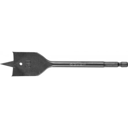 ЗУБР "ЭКСПЕРТ". Сверло по дереву перьевое, шестигранный хвостовик 1/4" с проточкой, 30х152мм 29503-30 купить в Когалыме