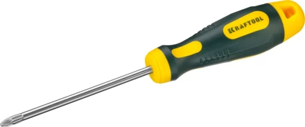 Отвертка KRAFTOOL, Cr-Mo-V сталь, двухкомпонентная противоскользящая рукоятка, PZ, №2x100мм 250073-2-100 купить в Когалыме