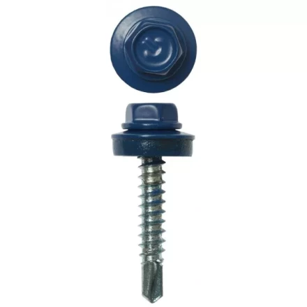 Саморезы ЗУБР "ПРОФЕССИОНАЛ" окраш., RAL 5005 синий насыщен., для крепл. кров. матер. к дерев. обреш., 4.8х29мм, 2500шт 4-300310-48-029-5005 купить в Когалыме