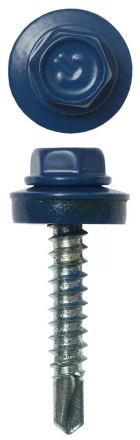 Саморезы ЗУБР "ПРОФЕССИОНАЛ" окраш., RAL 5005 синий насыщен., для крепл. кров. матер. к дерев. обреш., 4.8х29мм, 2500шт 4-300310-48-029-5005 купить в Когалыме