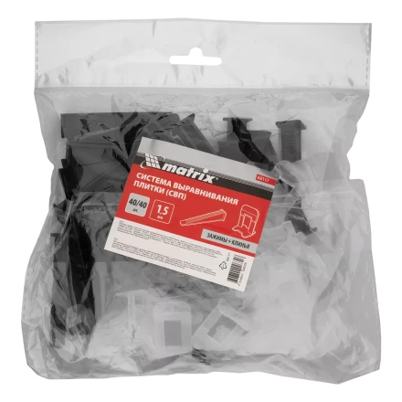 Комплект зажим + клин для системы выравнивания плитки СВП Ворота, 40/40 шт. в пакете Matrix 88117 купить в Когалыме