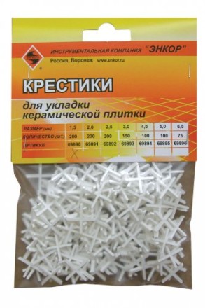 Крестики для кафеля 1,5 мм 200 штук блистер Энкор 69890 купить в Когалыме