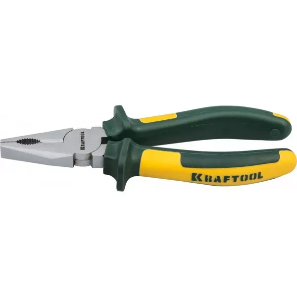 Плоскогубцы KRAFTOOL"KRAFT-MAX"комб,Cr-Mo,маслобензост двухкомп рукоятки,шарнирное соединение с повыш износост,200мм 22011-1-20 купить в Когалыме