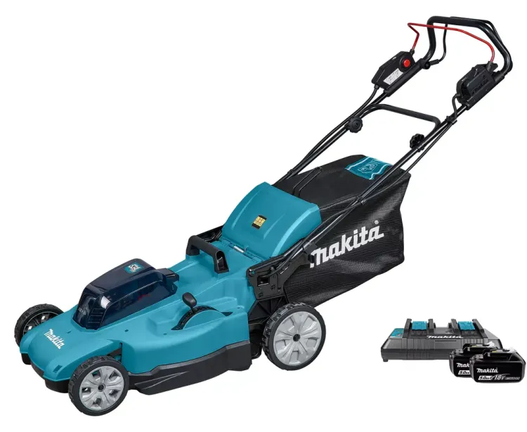 Аккумуляторная газонокосилка самоходная 53см, 2х18V Makita DLM539CT2 (2*5 Ач, ЗУ) купить в Когалыме