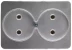 Розетка СВЕТОЗАР "ГАММА" без заземления, двойная, без вставки и рамки, цвет светло-серый металлик, 16А/~250В SV-54102-SM купить в Когалыме