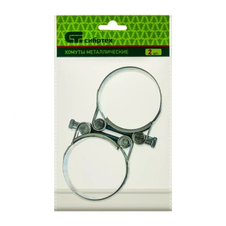 Хомуты металлические силовые 56-59 мм ширина 22 мм шарнирный W1 2 шт Сибртех 47543 купить в Когалыме