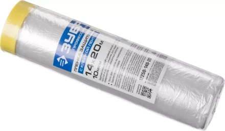 Пленка ЗУБР "ПРОФЕССИОНАЛ" защитная с клейкой лентой, HDPE, 10мкм, 1,4х20м 12250-140-20 купить в Когалыме