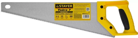 Ножовка универсальная (пила) "Тайга-7", 400мм,7TPI, закаленный зуб, рез вдоль и поперек волокон, для средн заготовок, фанеры, ДСП,МДФ, STAYER 15050-40_z02 купить в Когалыме