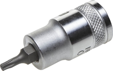 Торцовая бита-головка KRAFTOOL &quot;INDUSTRIE QUALITAT&quot;, материал S2, TORX, сатинированная, 1/2&quot;, Т20 27905-20_z01 купить в Когалыме