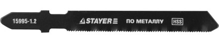 Полотна STAYER &quot;PROFI&quot;, T218A, для эл/лобзика, HSS, по металлу (1-3мм), фигур. рез, EU-хвост., шаг 1,2мм, 50мм, 2шт 15995-1.2_z01 купить в Когалыме