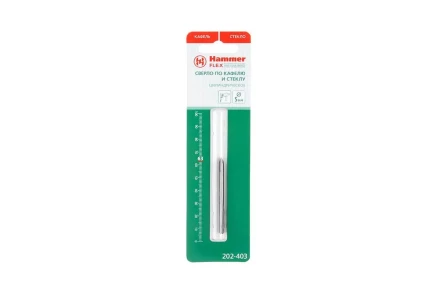 Сверло по плитке HAMMER Ф5х63мм (DR GL 5,0мм*61мм) купить в Когалыме