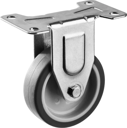 ЗУБР d 75 мм, г/п 60 кг, резина/полипропилен, термопластичное неповоротное колесо, Профессионал (30946-75-F) купить в Когалыме