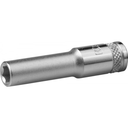 Торцовая головка KRAFTOOL &quot;INDUSTRIE QUALITAT&quot;, удлиненная, Cr-V, FLANK, хромосатинированная, 1/4&quot;, 6 мм 27817-06_z01 купить в Когалыме