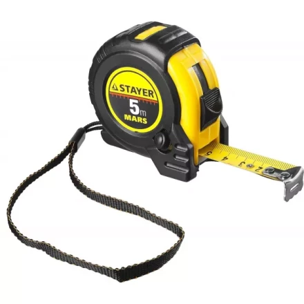 Рулетка STAYER "PROFI" "MARS", обрезиненный корпус, 5мх19мм 34131-05 купить в Когалыме