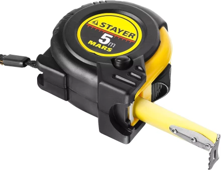 Рулетка STAYER "PROFI" "MARS", обрезиненный корпус, 5мх19мм 34131-05 купить в Когалыме